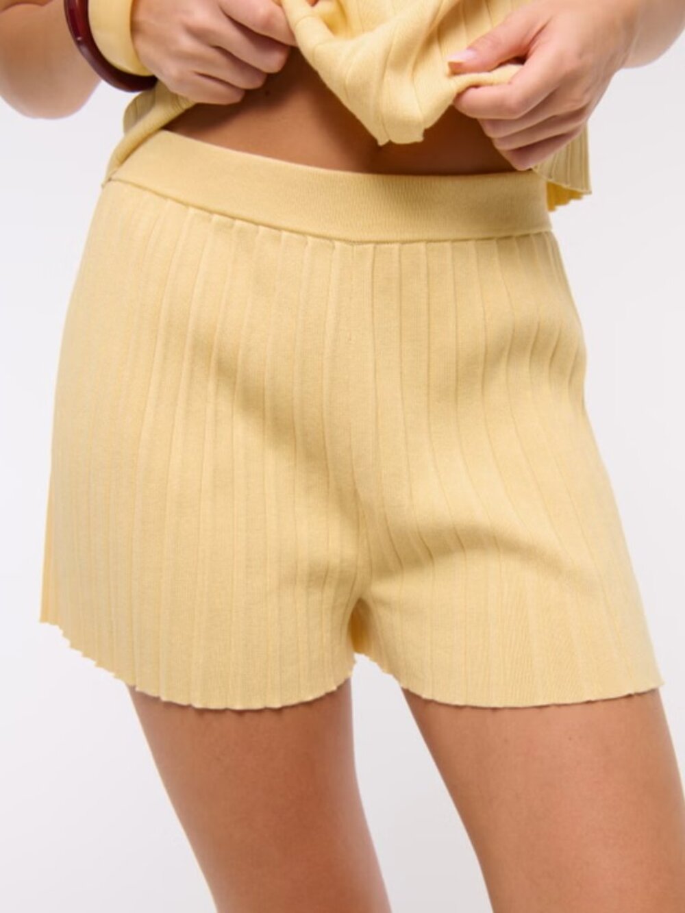 Abercrombie & Fitch Pleated Sweater Short